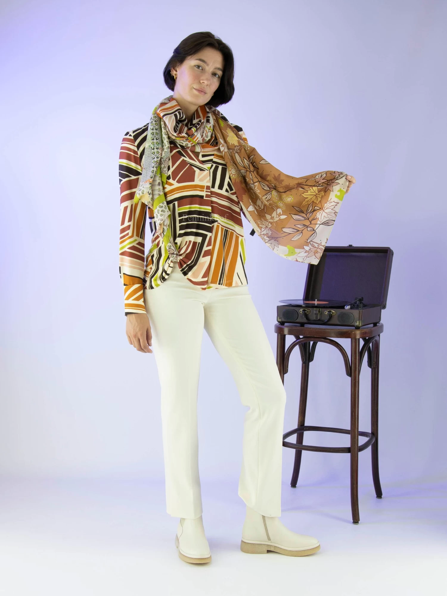 Marc Cain VC 81.42 W09 Pantalons Roomwit 8 Marc Cain VC 81.42 W09 Pantalons Roomwit - Afbeelding 6