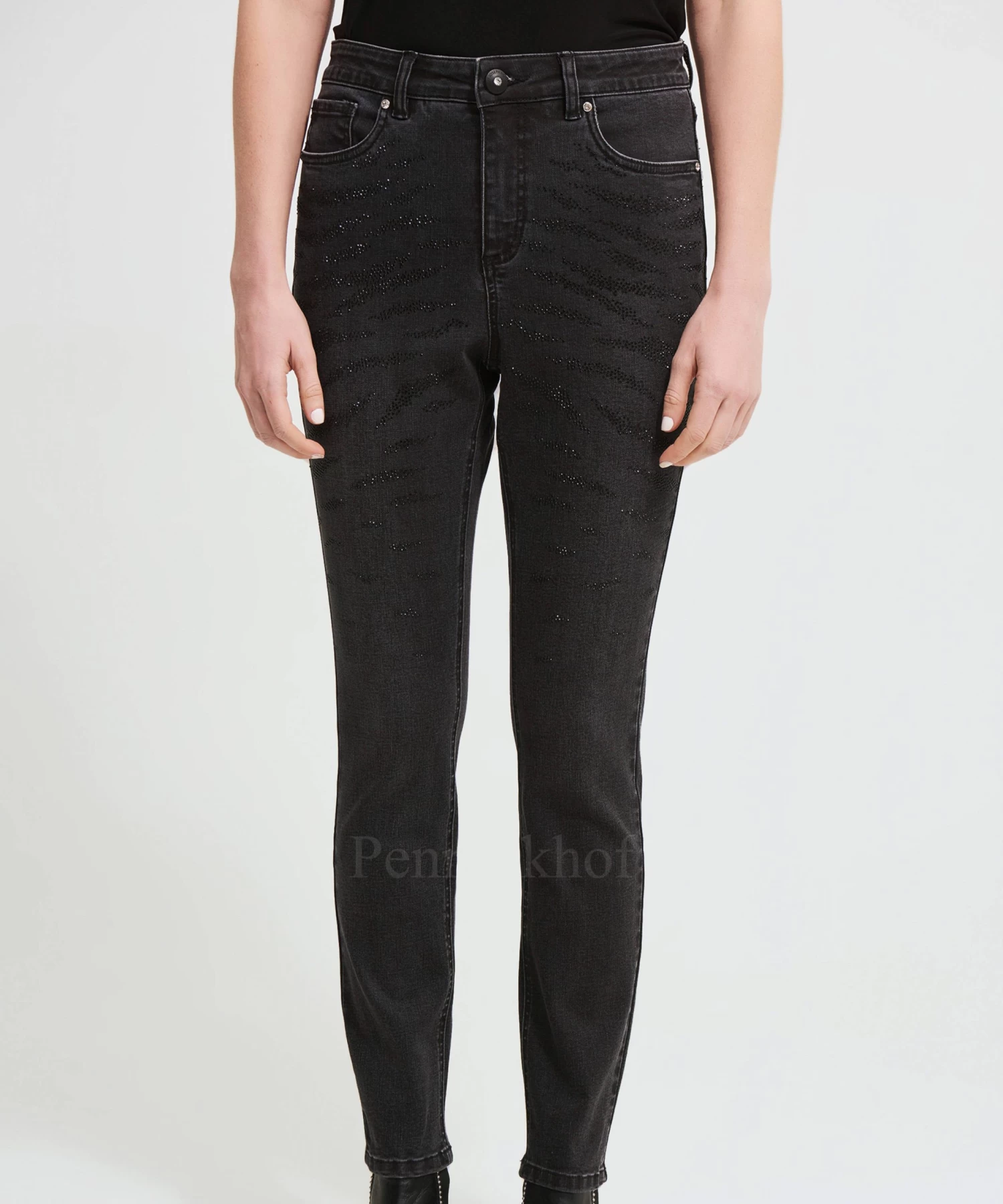 Joseph Ribkoff 213901 Jeans Grijs 4 Joseph Ribkoff 213901 Jeans Grijs - Afbeelding 2