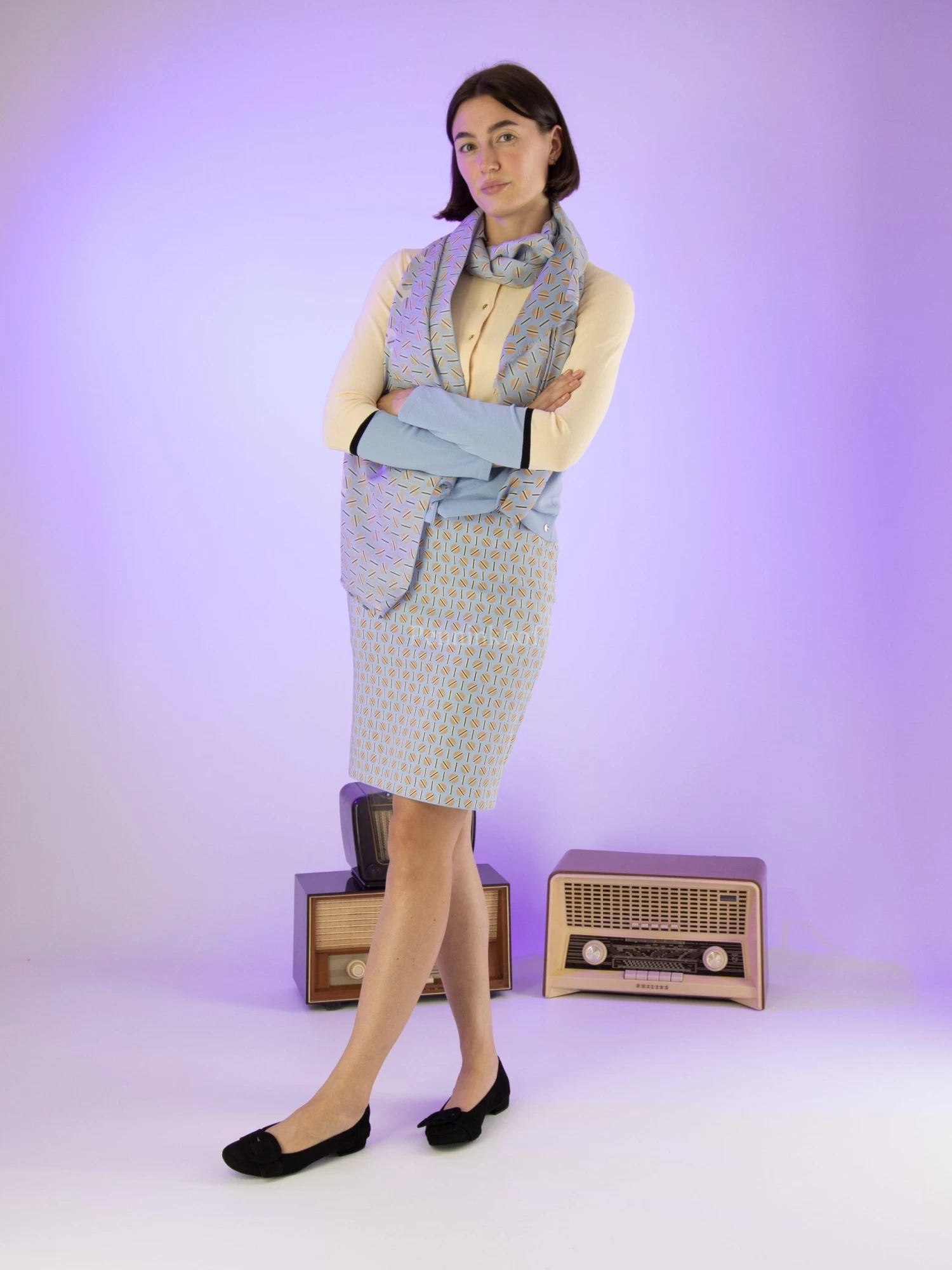 Marc Cain VC 71.16 J04 Rokken Blauw 8 Marc Cain VC 71.16 J04 Rokken Blauw - Afbeelding 6