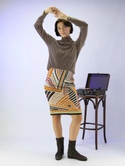 Marc Cain VC 71.02 M31 Rokken Oranje -Joseph Ribkoff Winkel 120000820 7