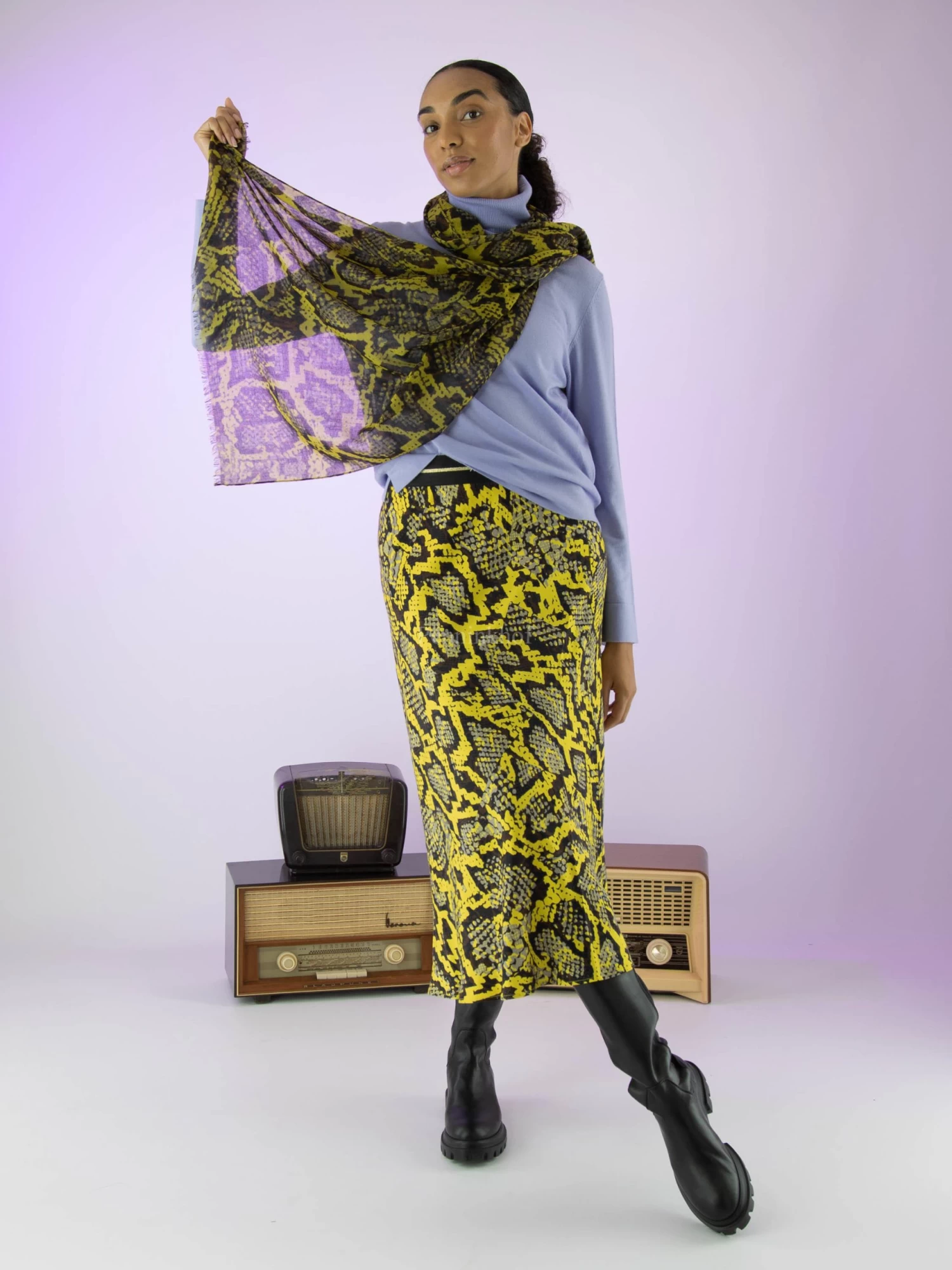 Marc Cain VS 71.10 W75 Rokken Geel 9 Marc Cain VS 71.10 W75 Rokken Geel - Afbeelding 7