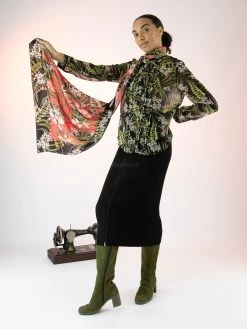 Marc Cain VS 71.14 M09 Rokken Zwart -Joseph Ribkoff Winkel 120000855 6