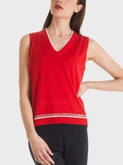 Marc Cain TC 61.02 M70 Tops Rood -Joseph Ribkoff Winkel 130000776 4