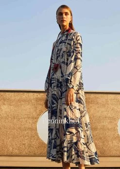 Beatrice B 21FE6436EL873 + YPSY Jurken Blauw 9 Beatrice B 21FE6436EL873 + YPSY Jurken Blauw -Joseph Ribkoff Winkel 160100554 4