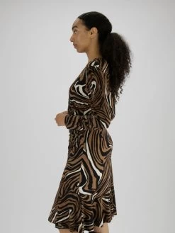 Joseph Ribkoff 233221 Jurken Bruin -Joseph Ribkoff Winkel 160100722 3